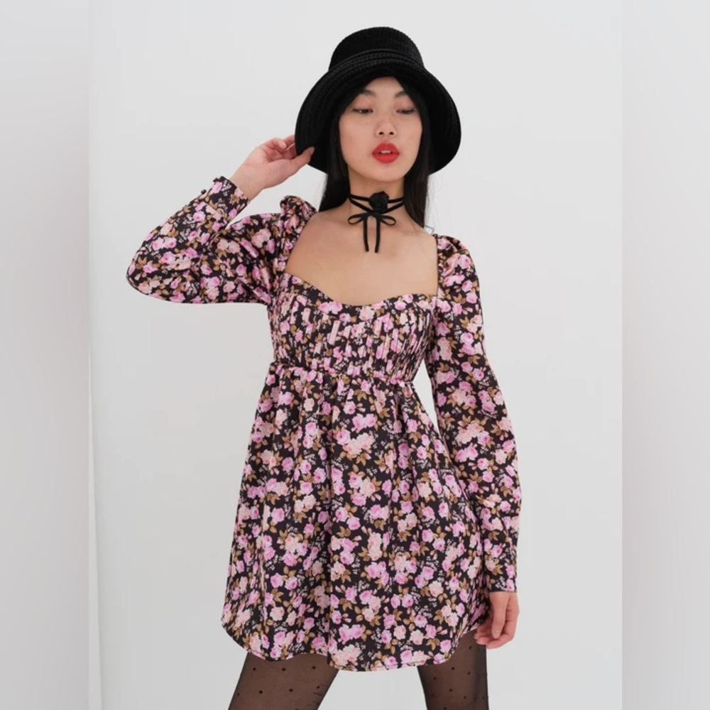 For Love and Lemons Kate Long Sleeve Mini Dress